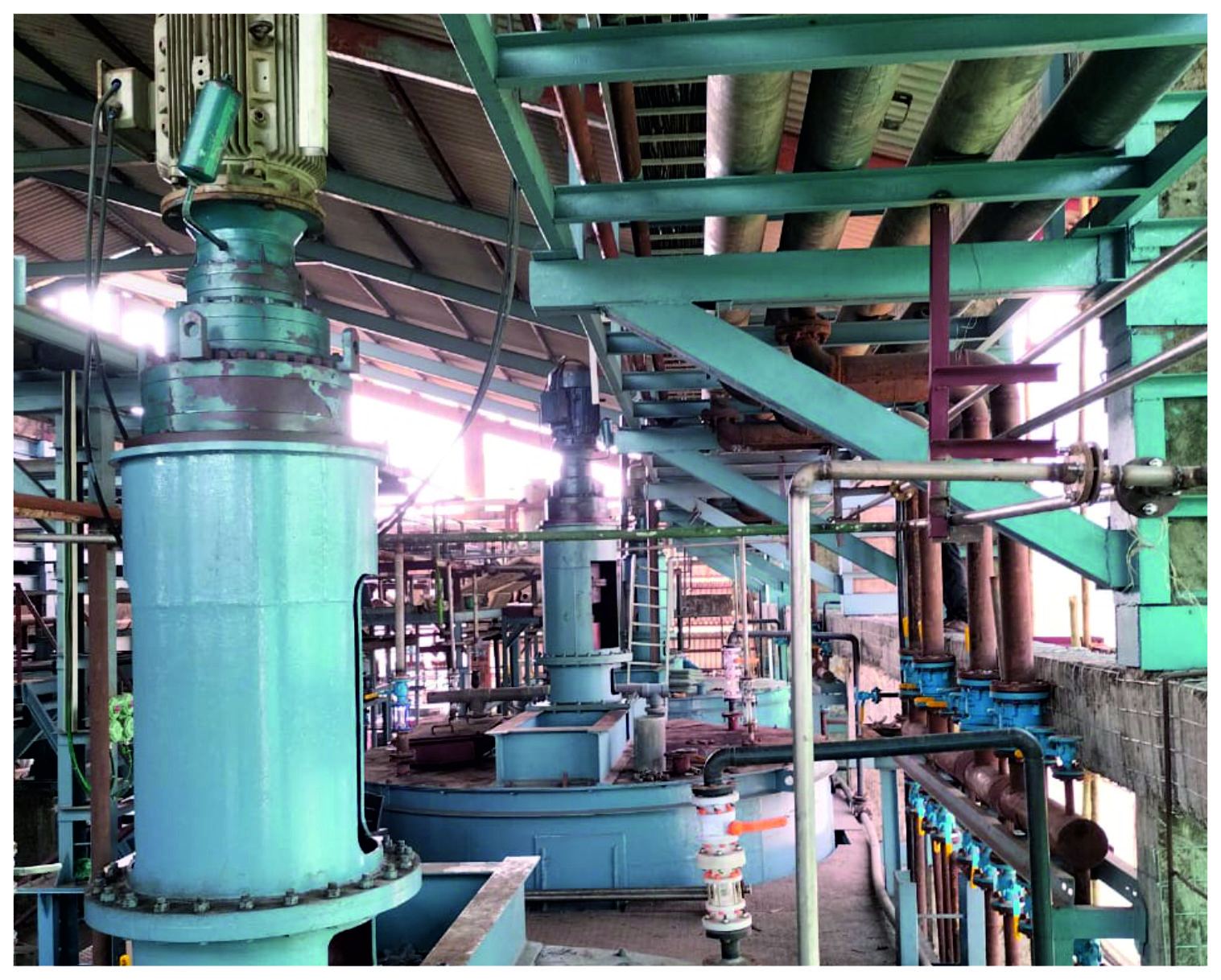 Process equipment inside a Lamma-engineered plant
